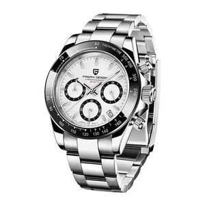 Pagani design panda Daytona watch silver /black